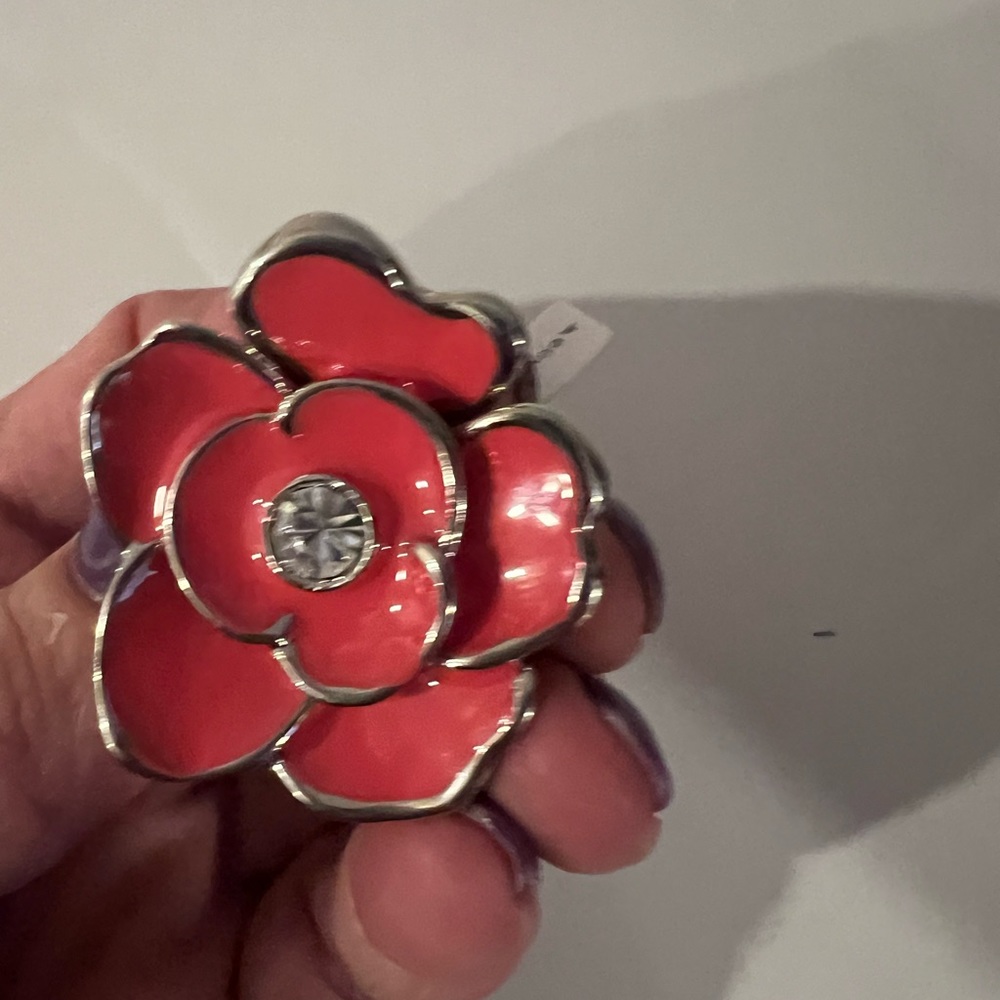 Statement Ring! Pink Ganz stretchy flower!